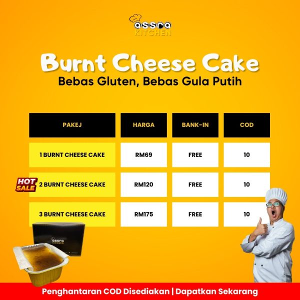 Burnt Cheese Cake Sihat - Image 3